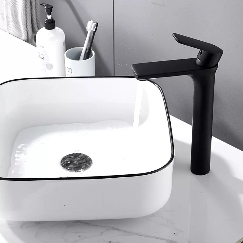 Tall Black Sink Faucet